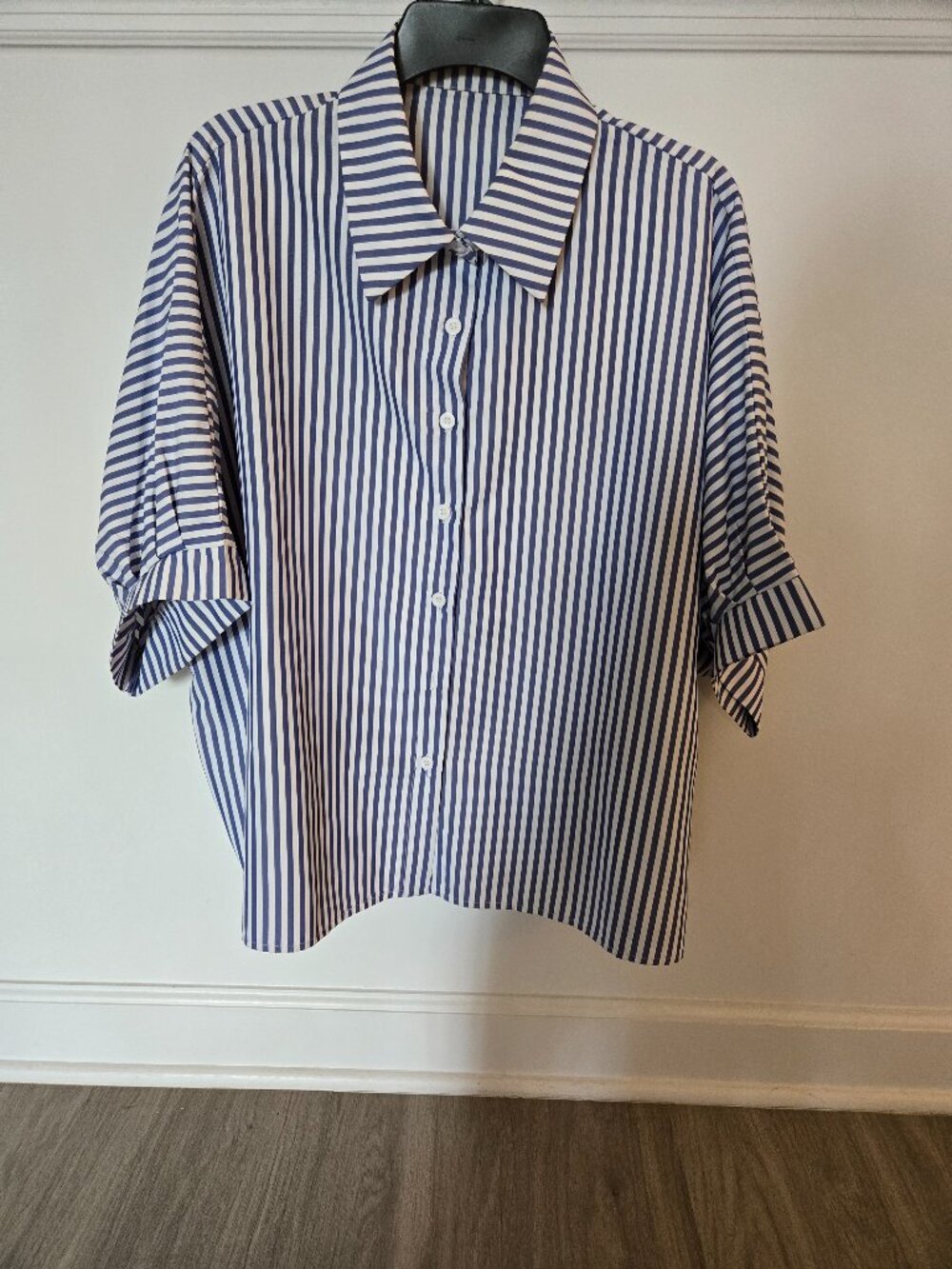 Blouse Blue and White Stripe